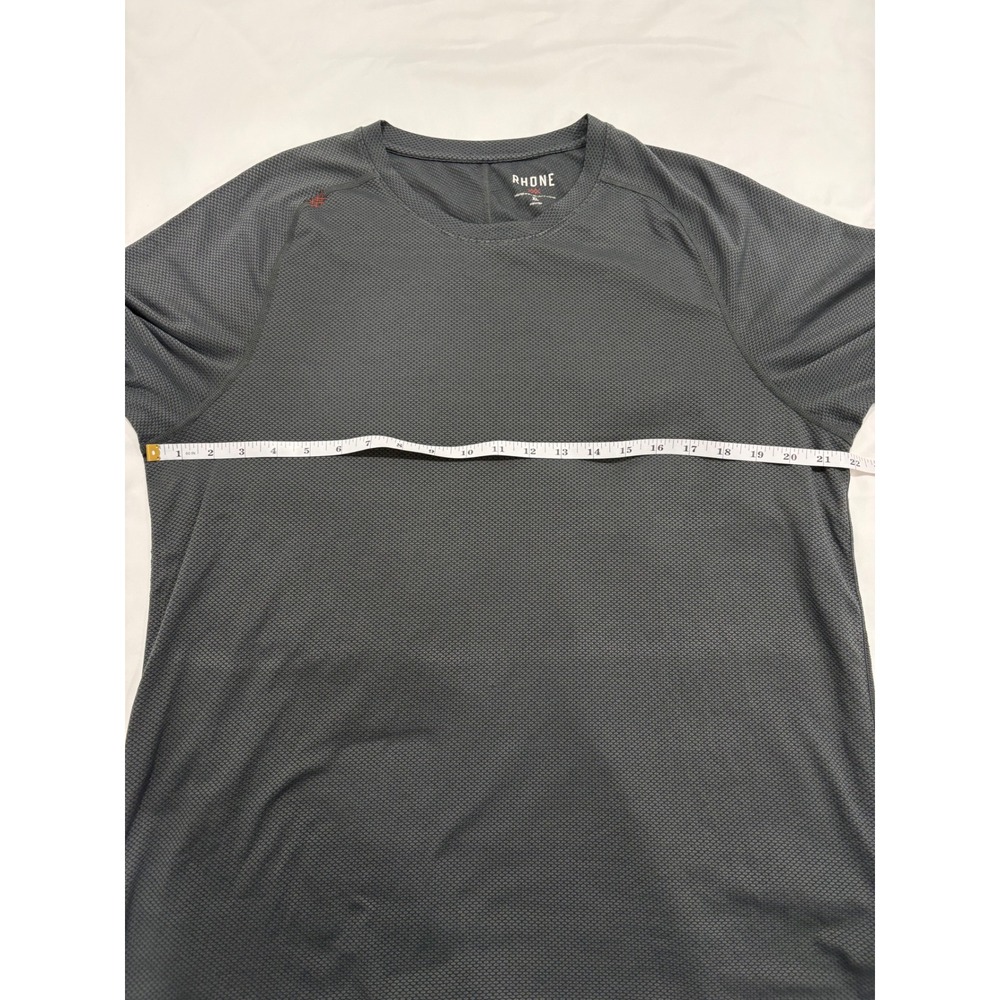 Rhone Men's Glacier Reign Tech Training Tee Shirt Dark Grey Textured Size XL - Picture 6 of 8
